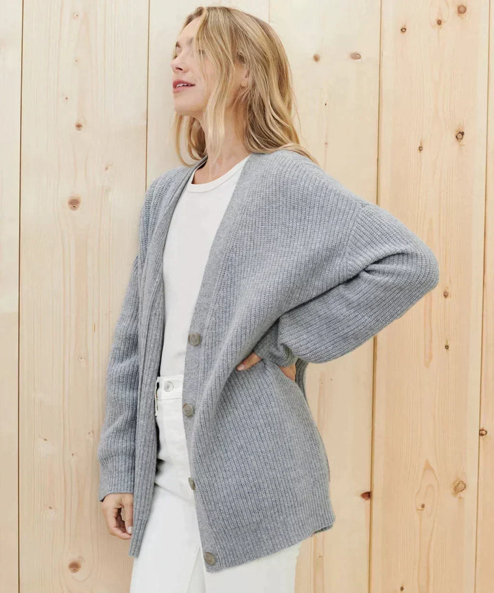 Women's Classic V-Neck Knit Cardigan – Soft Button Front Cardigan