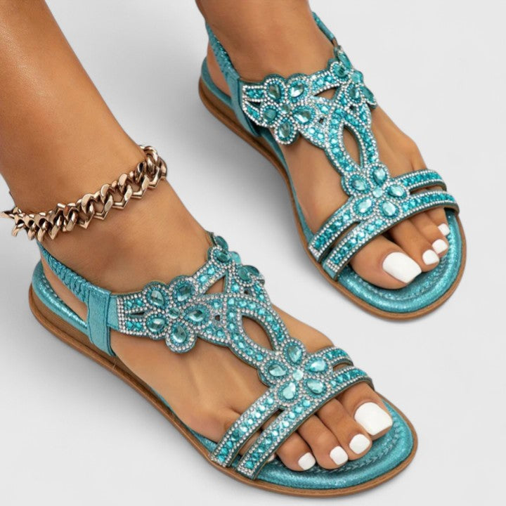 Agnese | Sandals with Embellished T-Strap for Women