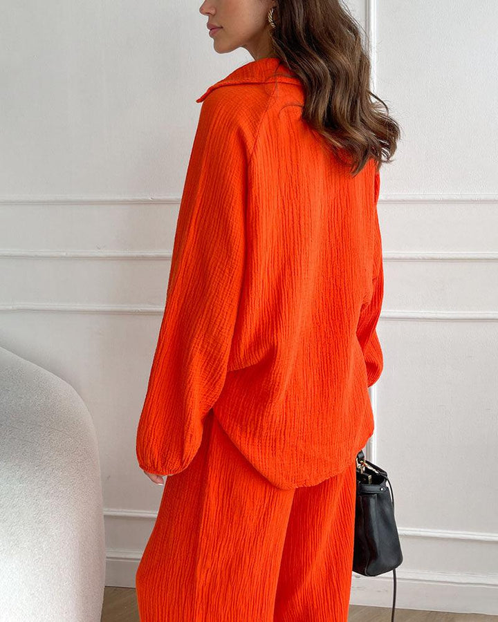 Autumn V-Neck Casual Set