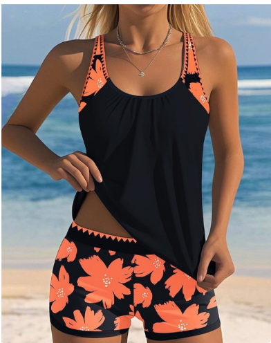 MAEVE | SWIMSUIT TANK TOP WITH FLORAL BOXER SET
