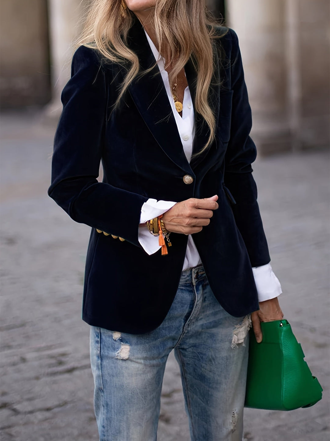 Vincent Velvet Slim-fit Suit Jacket