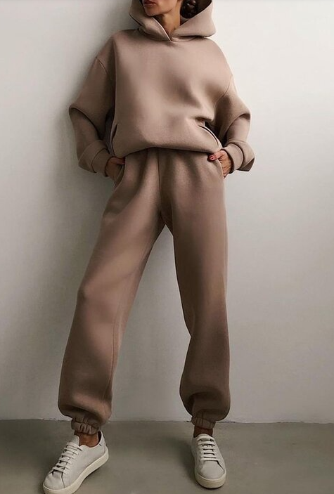 Sofia Casual Hooded Two-Piece Suit