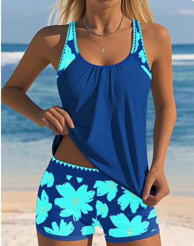 MAEVE | SWIMSUIT TANK TOP WITH FLORAL BOXER SET