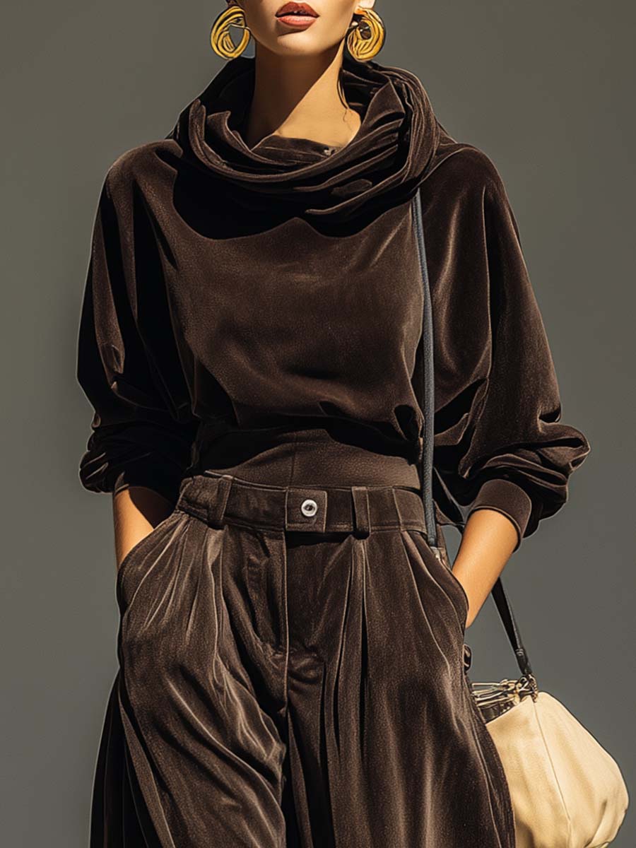 Vivienne Velvet Hoodie and Trousers Set