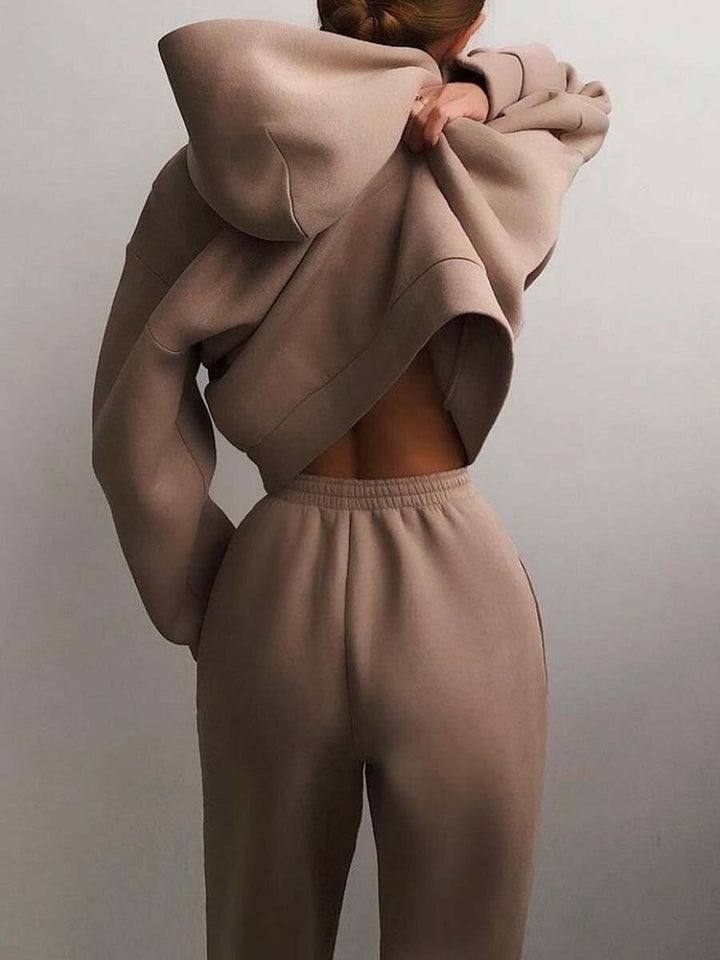 Sofia Casual Hooded Two-Piece Suit