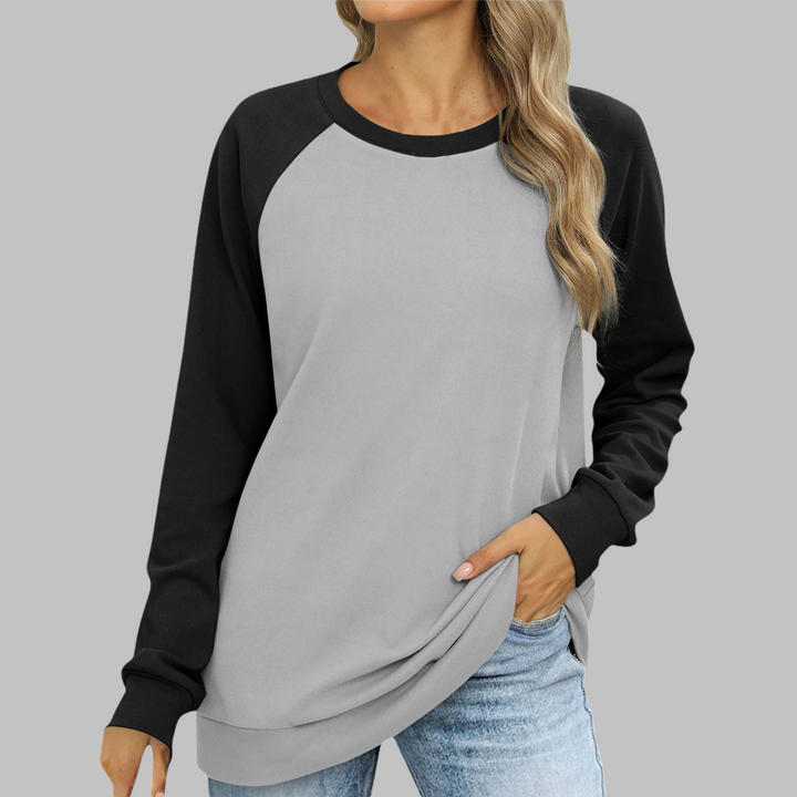 Women's Colorblock Crewneck Sweatshirt Long Sleeve Raglan Casual Pullover Top