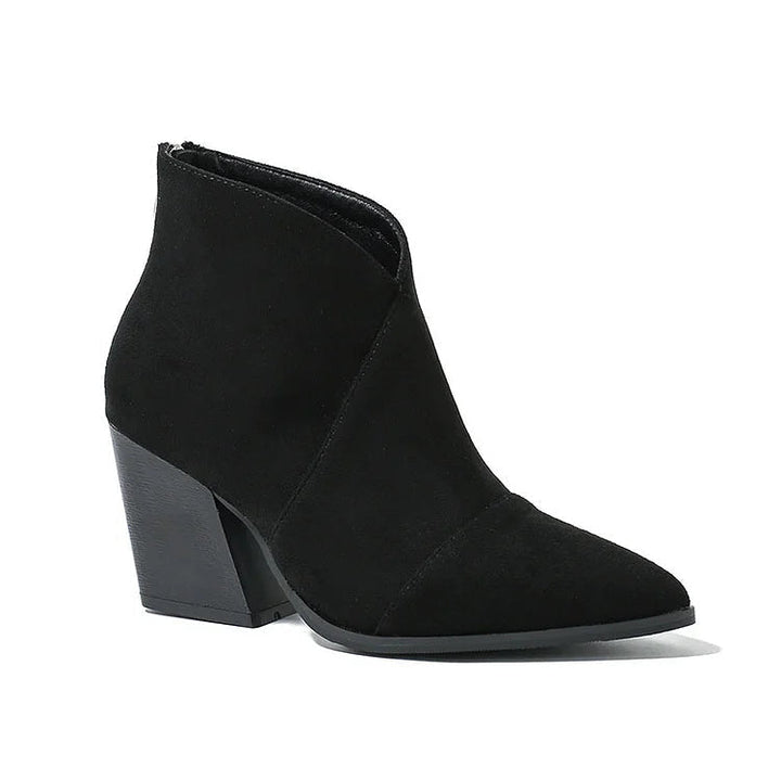 Women's Ankle Boots Block Heel Style Casual Footwear