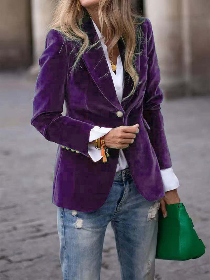 Vincent Velvet Slim-fit Suit Jacket