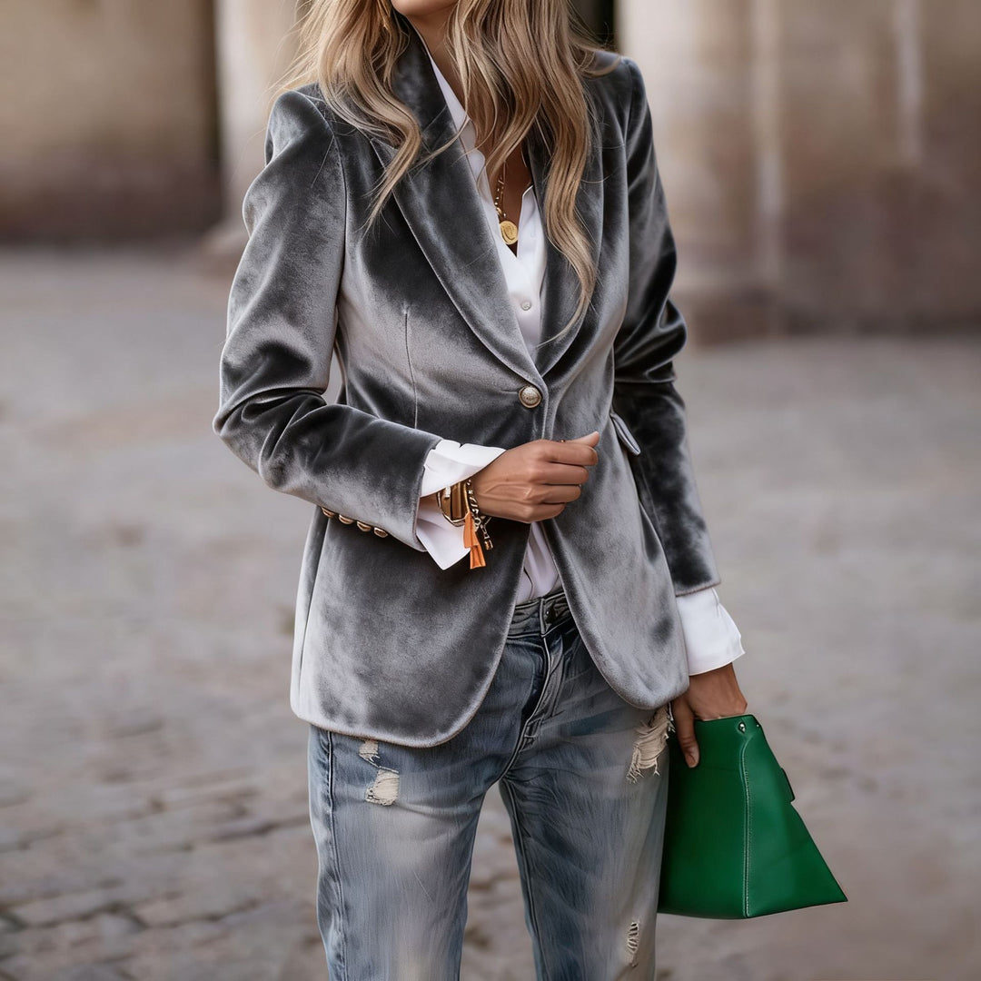 Vincent Velvet Slim-fit Suit Jacket