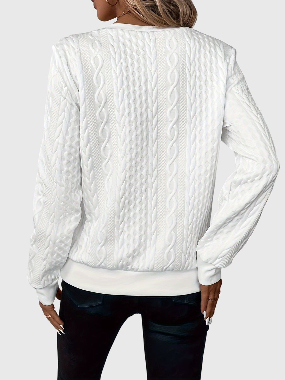 Nora | Women's Cable Knit Quarter-Zip Sweater