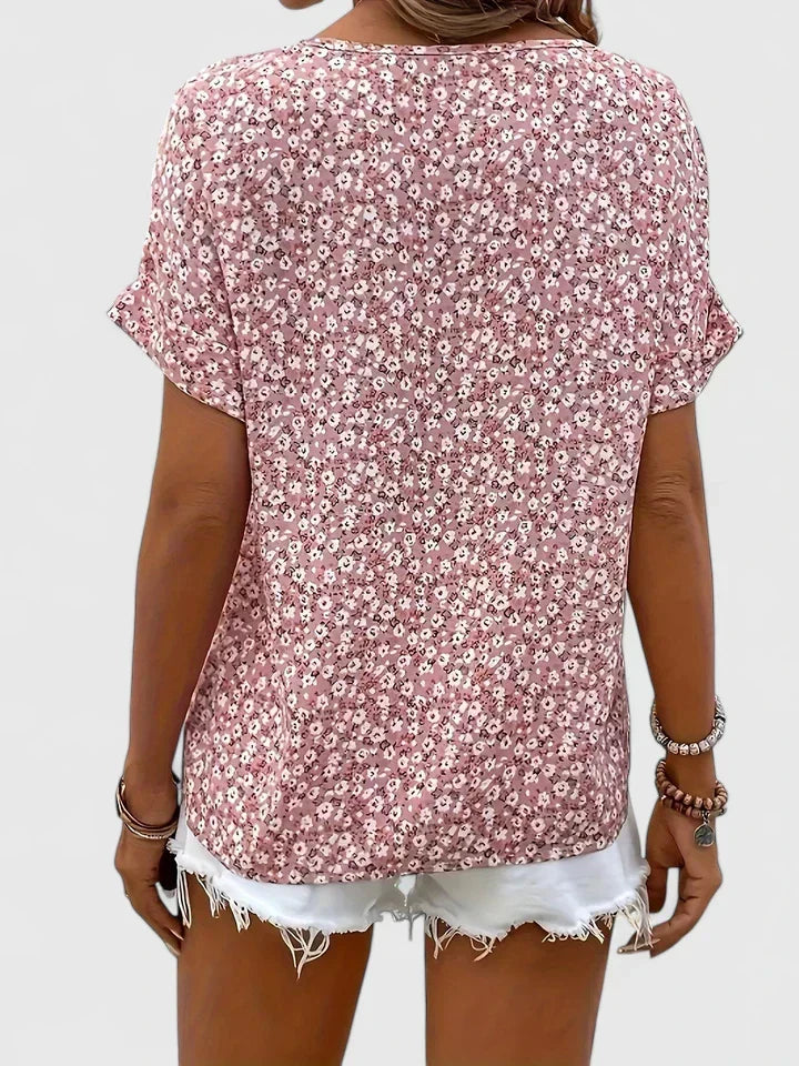 Whitney | Button-Down Short Sleeve Blouse for Women