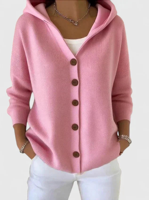Pippa | Button-Up Hooded Cardigan for Women