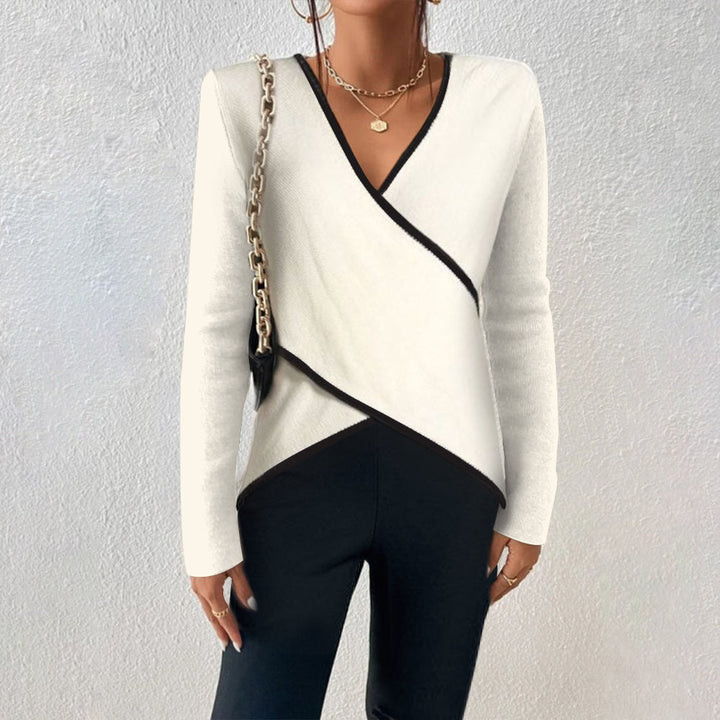 Women's V-Neck Pullover Sweater – Fine Knit Everyday Sweater