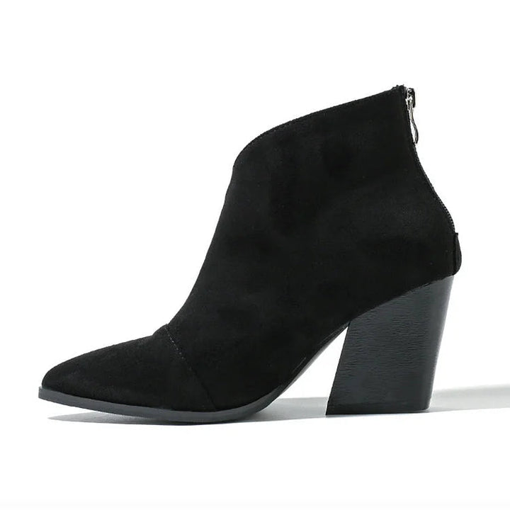 Women's Ankle Boots Block Heel Style Casual Footwear