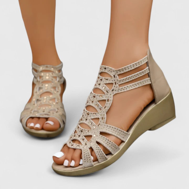 Undine | Lace-Up Open Toe Sandals for Women