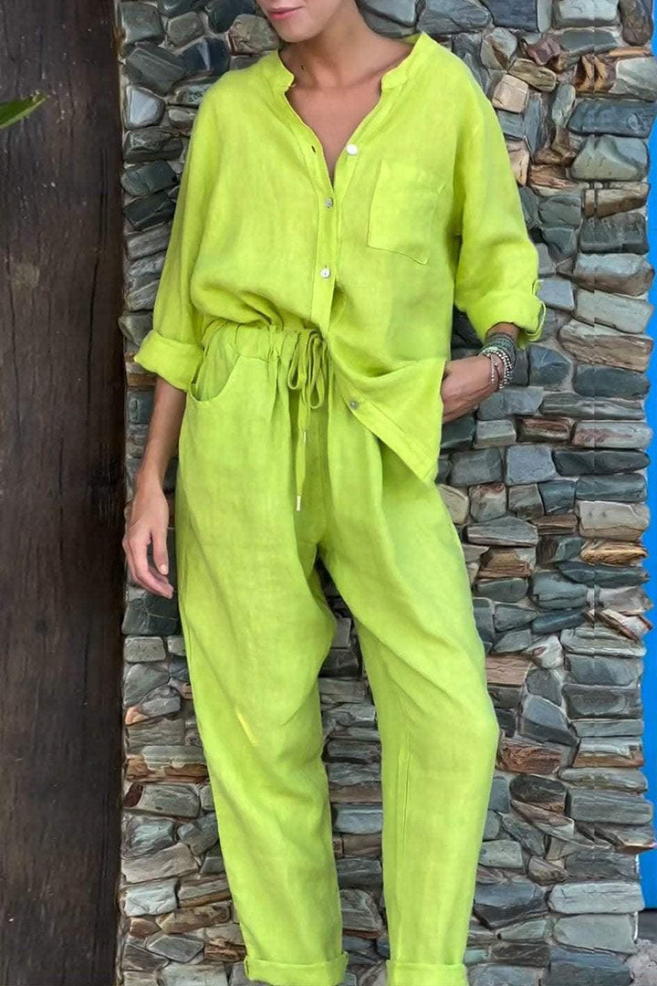 Liam V-Neck Shirt & Pants Set