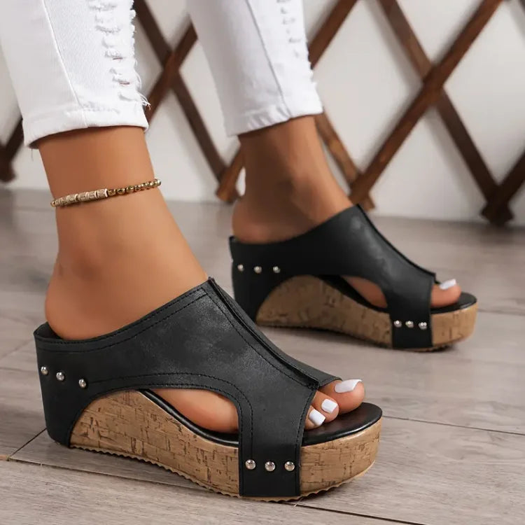 Annalise | Platform Wedge Open Toe Sandals for Women