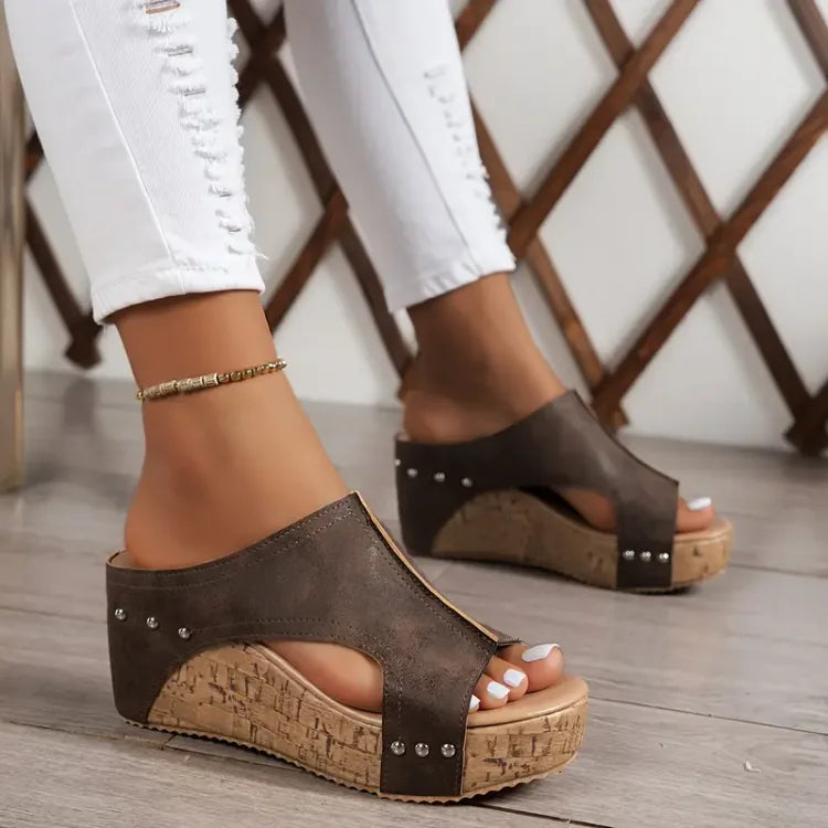 Annalise | Platform Wedge Open Toe Sandals for Women