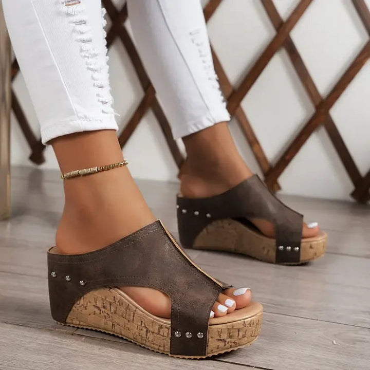 Annalise | Platform Wedge Open Toe Sandals for Women