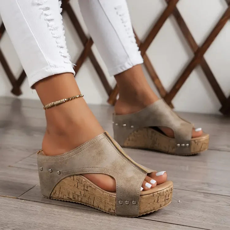 Annalise | Platform Wedge Open Toe Sandals for Women