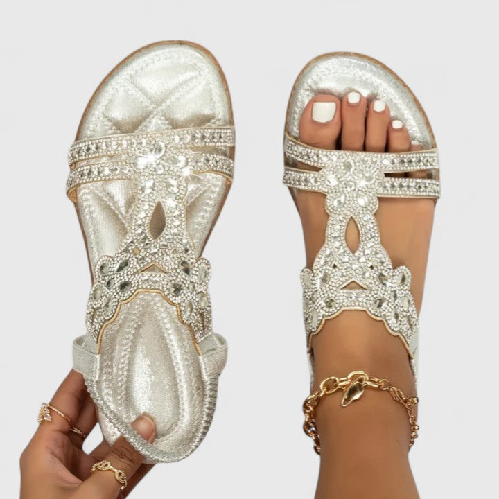 Agnese | Sandals with Embellished T-Strap for Women