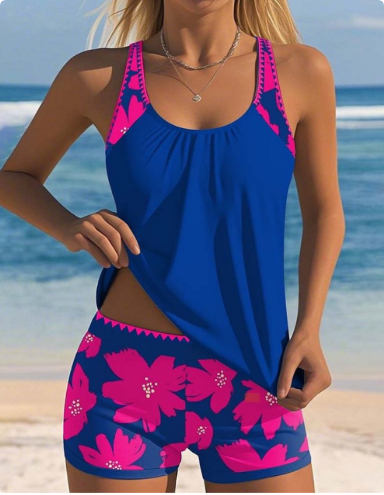 MAEVE | SWIMSUIT TANK TOP WITH FLORAL BOXER SET