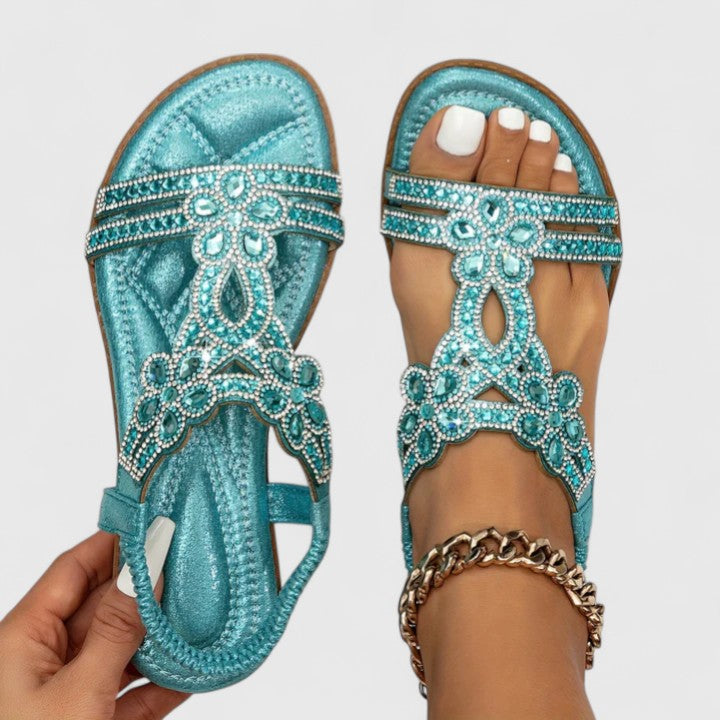 Agnese | Sandals with Embellished T-Strap for Women