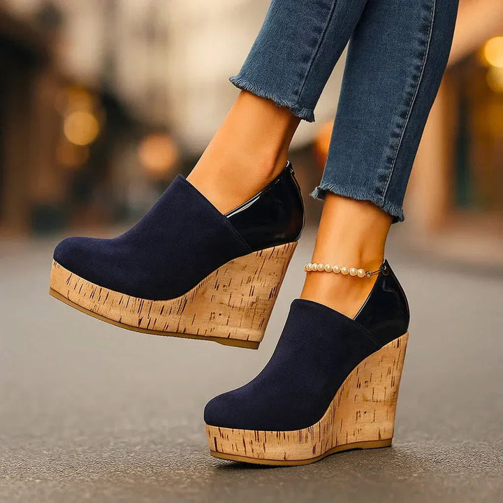 Augusta | Platform Wedge Ankle Booties for Women