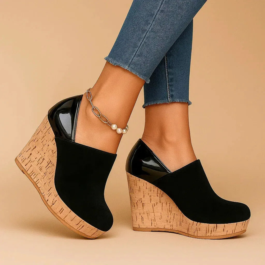 Augusta | Platform Wedge Ankle Booties for Women