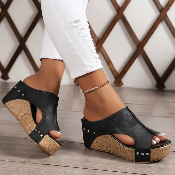 Annalise | Platform Wedge Open Toe Sandals for Women