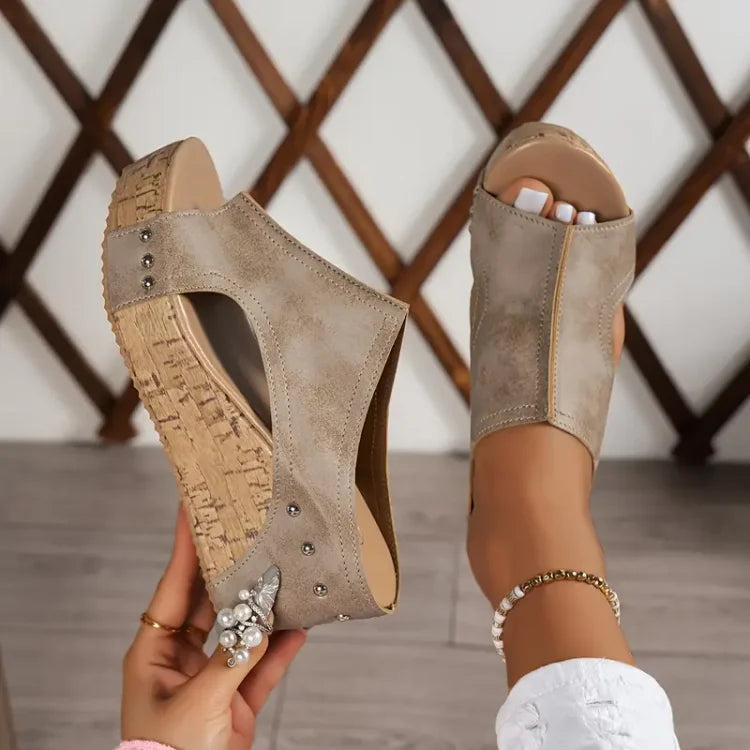Annalise | Platform Wedge Open Toe Sandals for Women