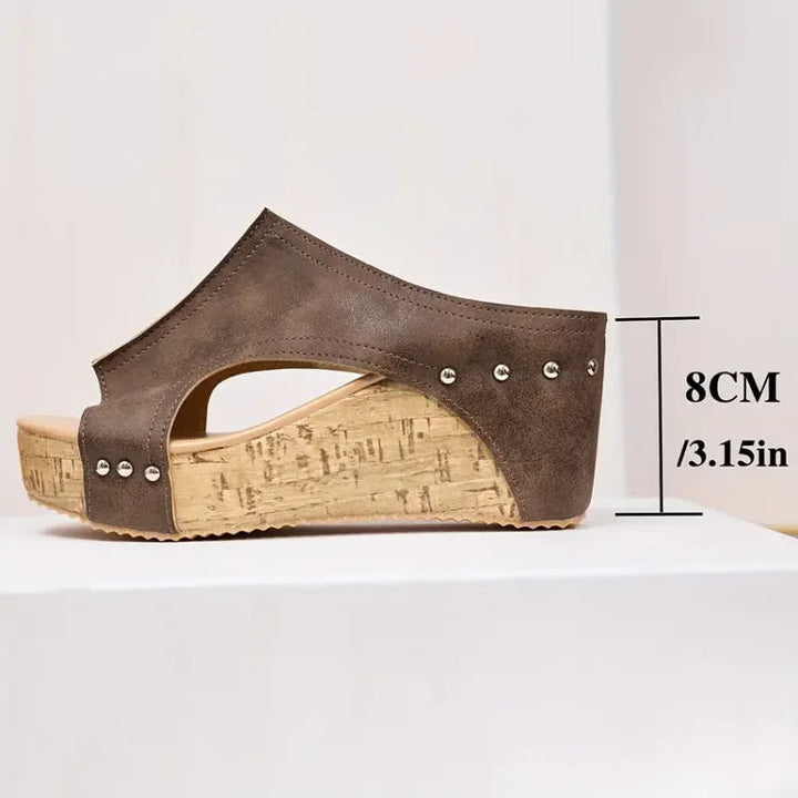 Annalise | Platform Wedge Open Toe Sandals for Women