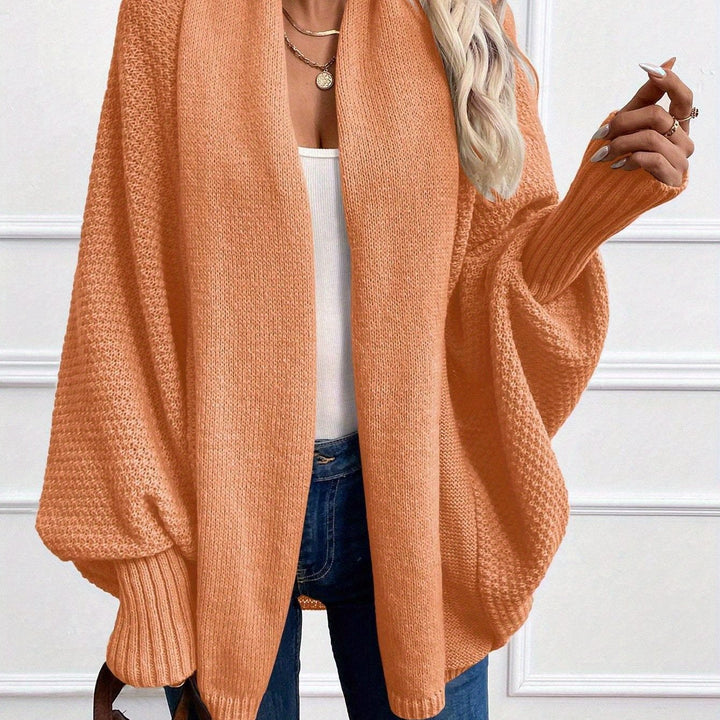 Women's Draped Shawl Collar Cardigan Open Front Batwing Sleeve Knit Sweater