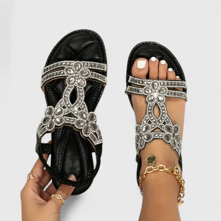 Agnese | Sandals with Embellished T-Strap for Women