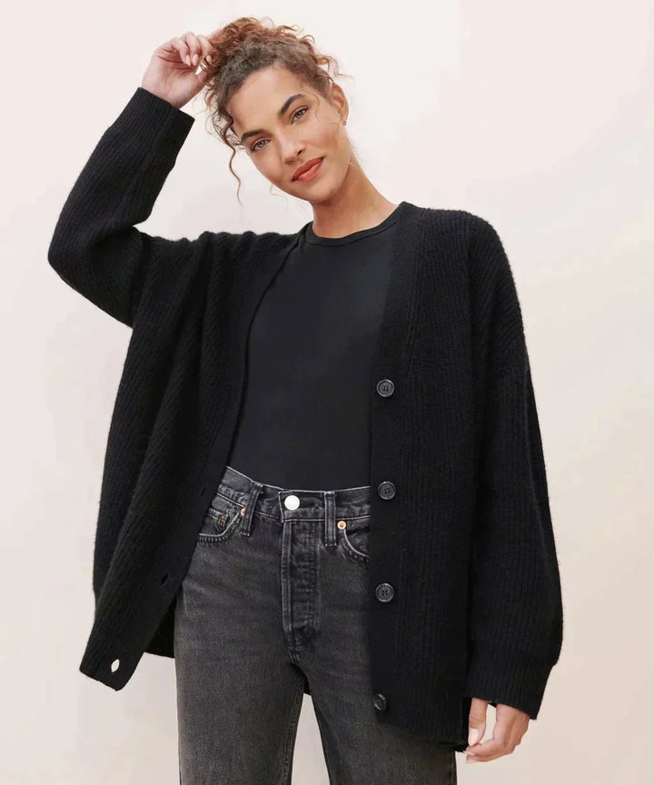 Women's Classic V-Neck Knit Cardigan – Soft Button Front Cardigan