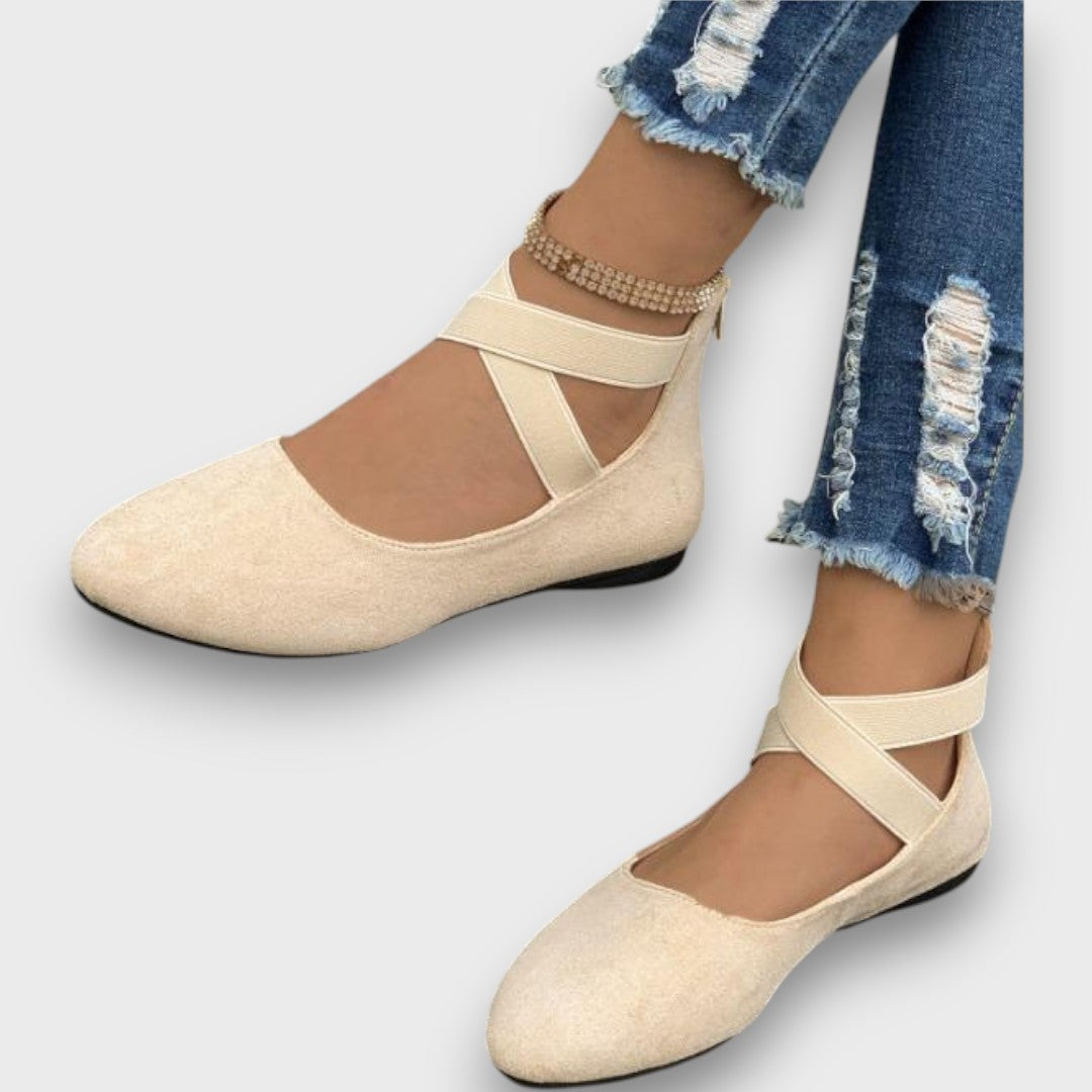 Avril - Criss-Cross Wedge Shoes