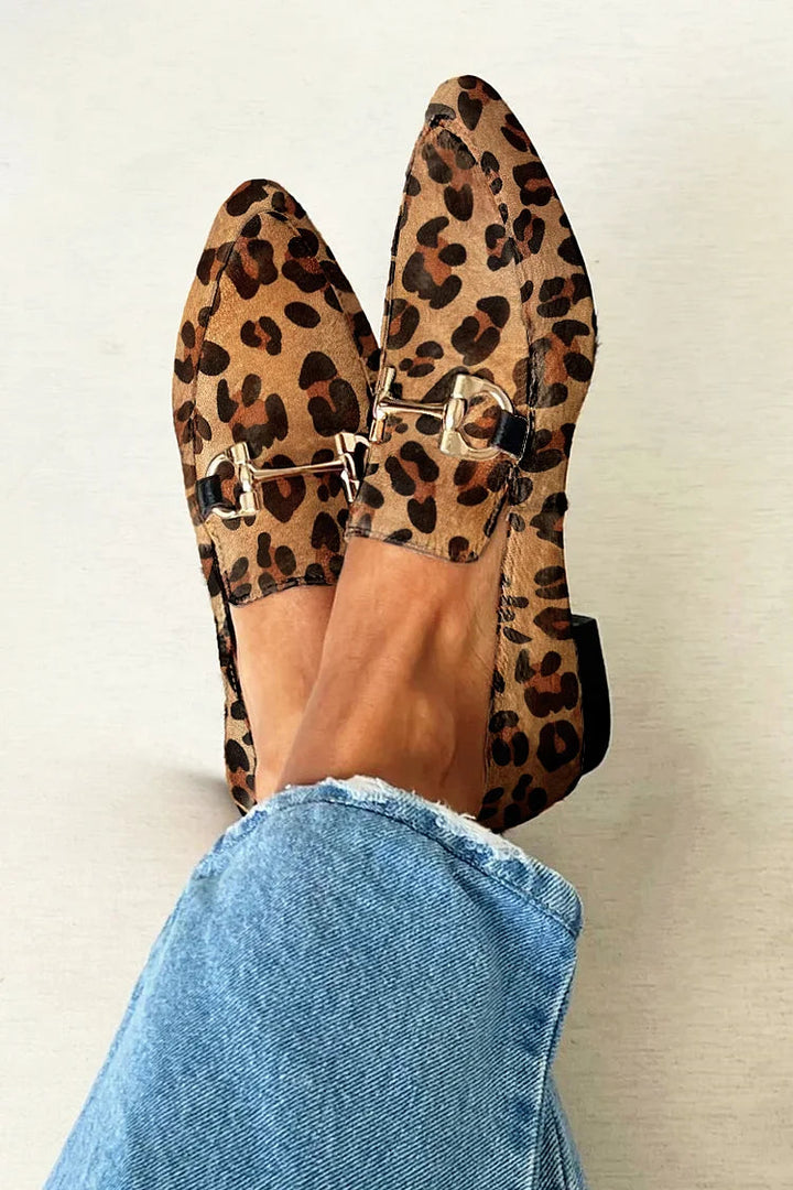 Leonora | Women's Elegant Metallic-Detail Loafers