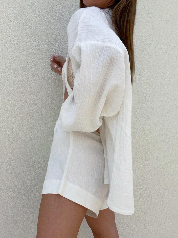 Lila Cotton Shorts Set