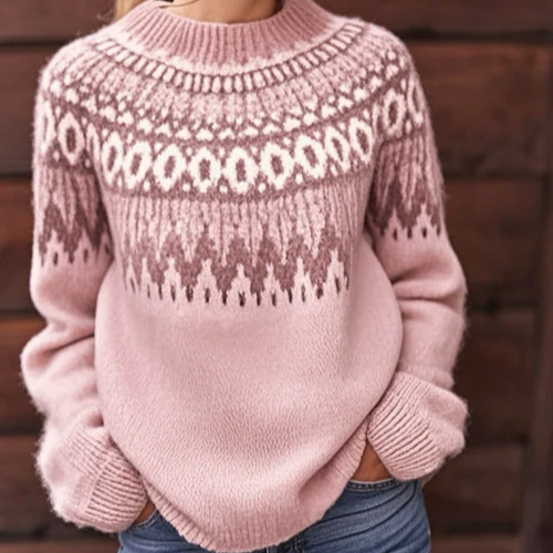 Indie | Soft Winter Sweater with Refined Shoulder Pattern
