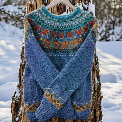 Zora | Knitted Sweater with Traditional Pattern