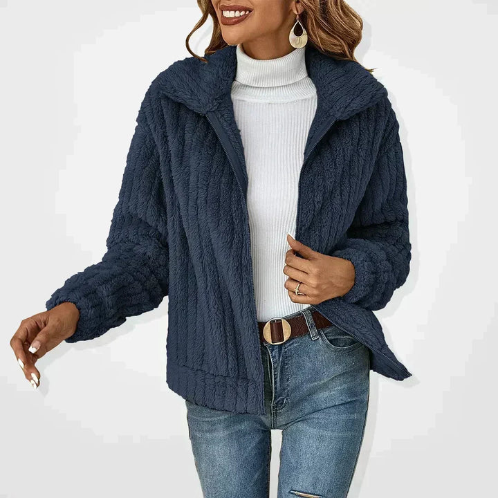 Ottilie | Women's Teddy Fleece Zip-Up Jacket with Collar