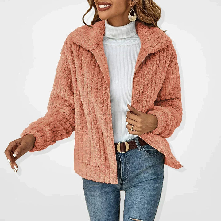 Ottilie | Women's Teddy Fleece Zip-Up Jacket with Collar