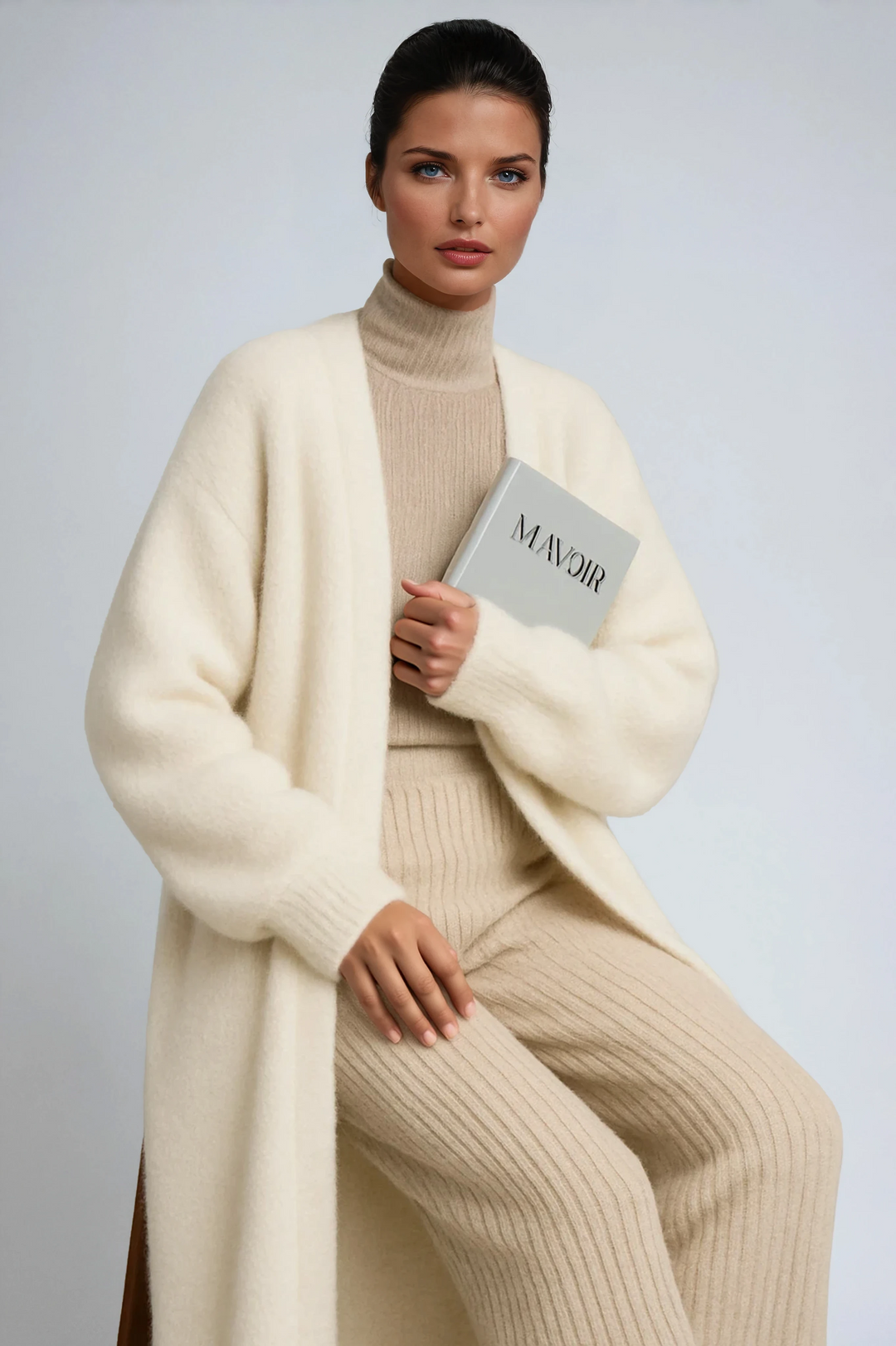 Women's Long Cardigan Open Front Longline Duster Coat
