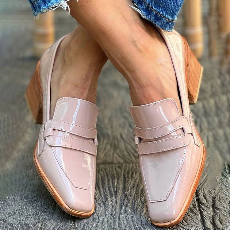 Aliyah | Comfortable Patent Leather Penny Style Loafers