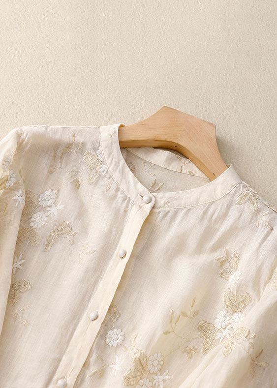 Idyll | Button-Down Floral Blouse with Layered Hem for Women