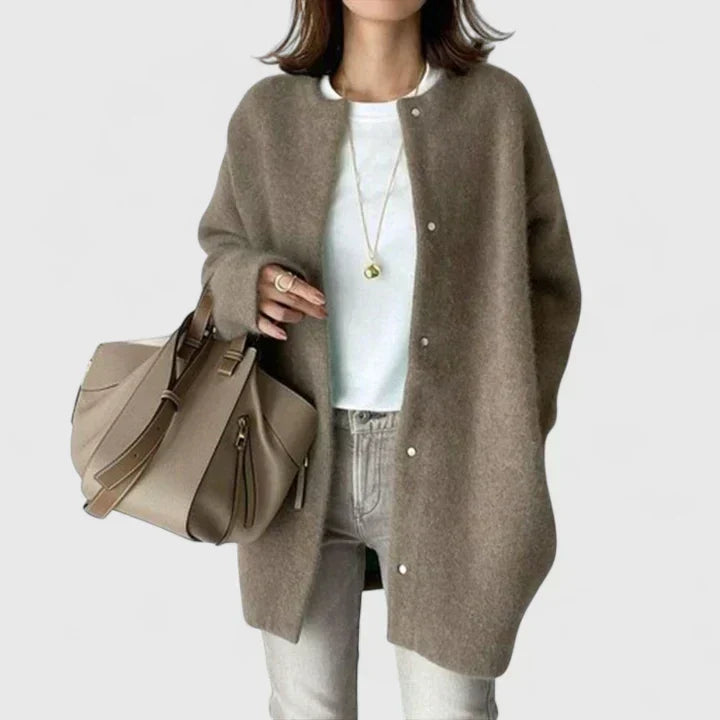 Samarielis | Women's Oversized Wool Longline Casual Duster Cardigan
