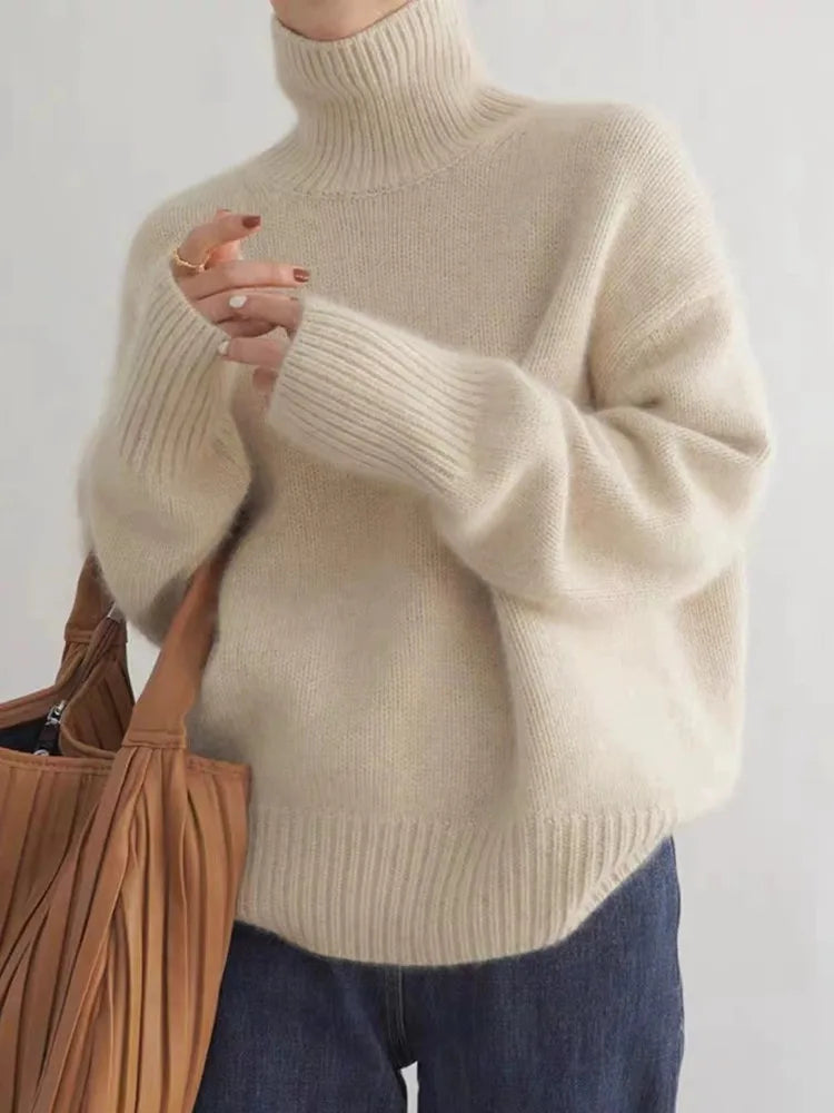 Dora | Roll Neck Cashmere Sweater for Women