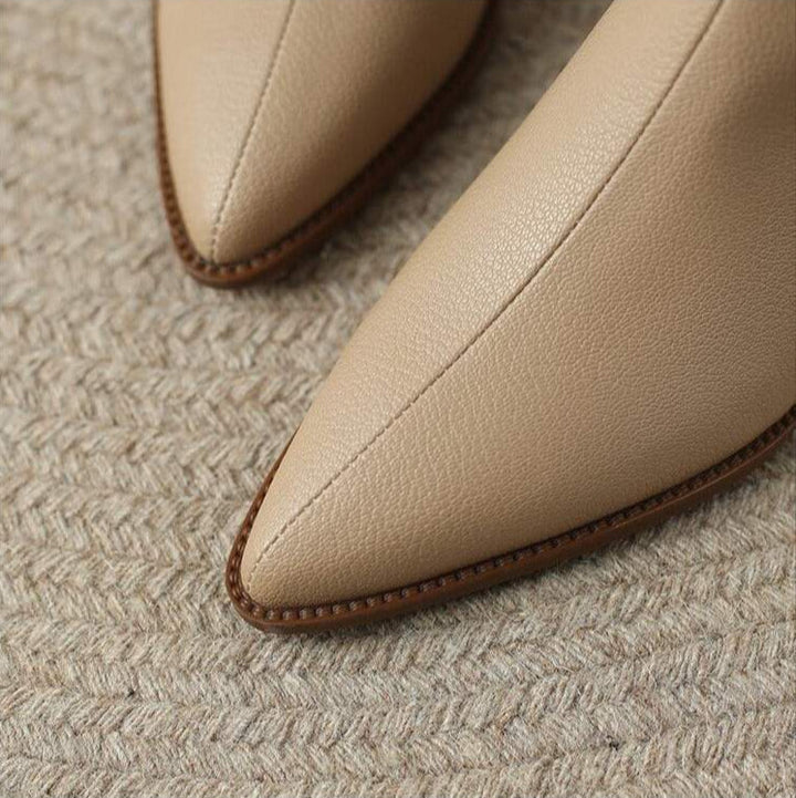 Women's Ankle Boots Slip-On Pointed Heel Design Casual Footwear