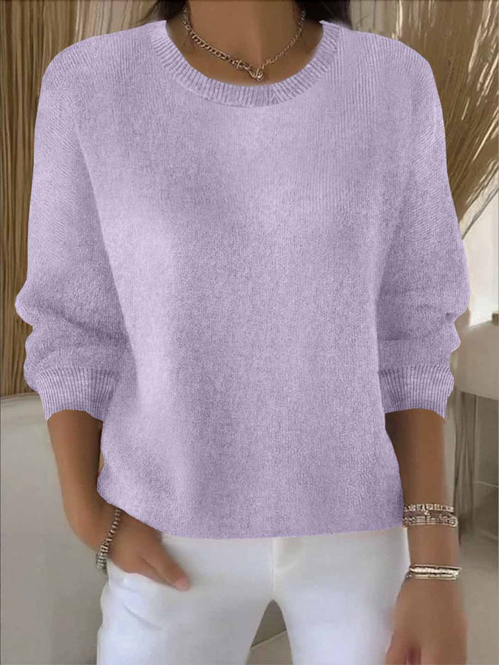 Lorie | Women's Relaxed Polyester Crew Neck Sweater with Dolman Sleeves