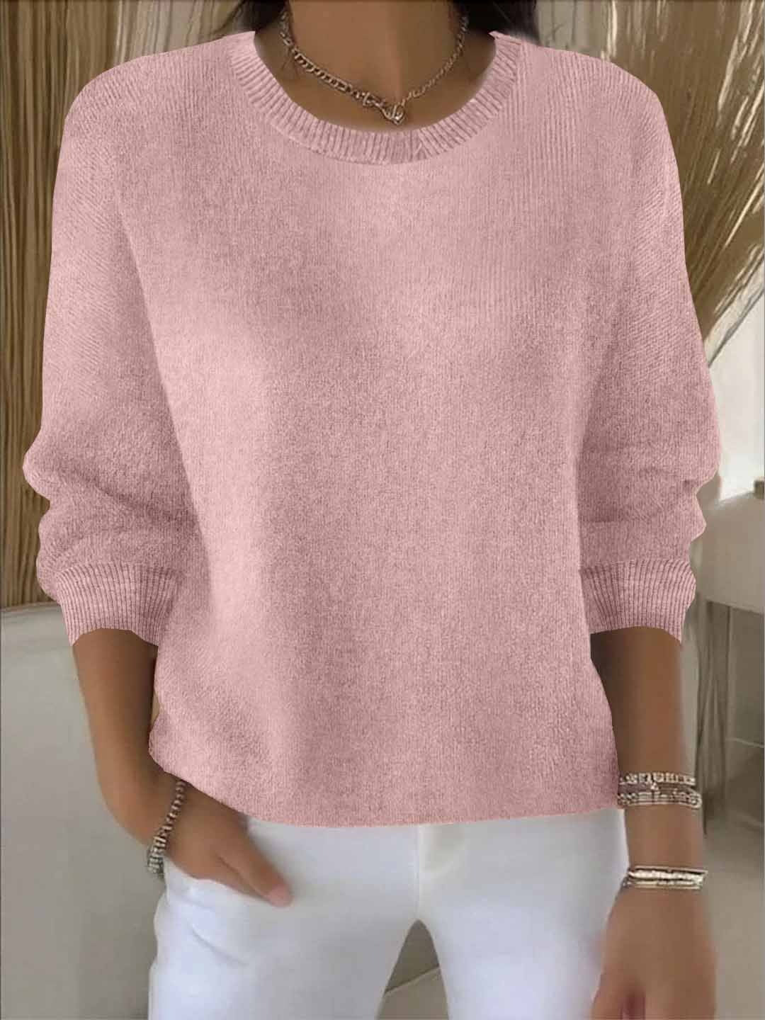 Lorie | Women's Relaxed Polyester Crew Neck Sweater with Dolman Sleeves